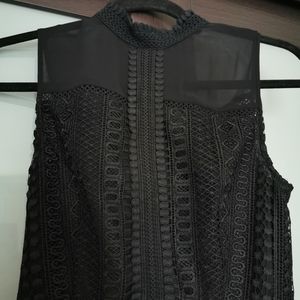 All saints rowy lace black dress